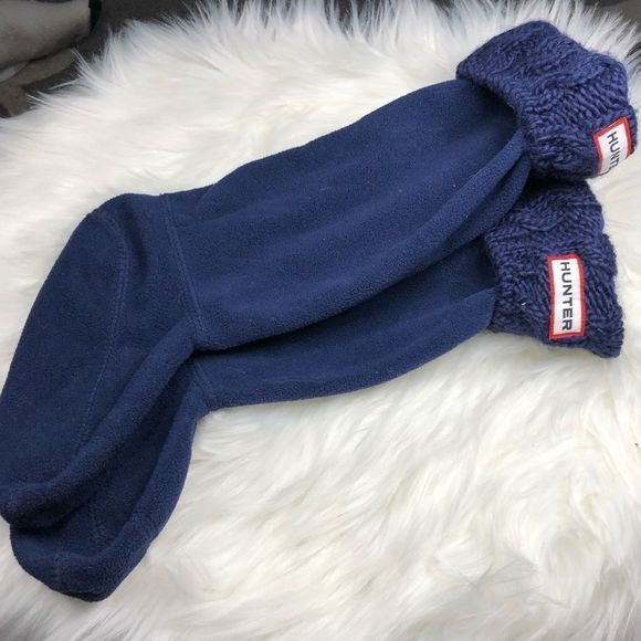 Hunter Other - Tall socks for rain boots knit navy blue 💙